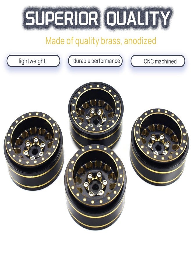 HOPLEX 1.0 Plus Brass Beadlock Wheels RC Wheel Rim Set 42g/pcs 6-Spoke Rims for TRX4M Axial SCX24 FMS FCX24 1/18 1/24 RC Crawler Car Upgrade Accessories - Image 2